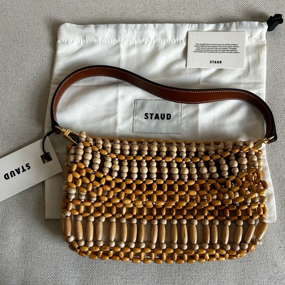 STAUD Handbags - STAUD • Timmy Beaded convertible shoulder bag